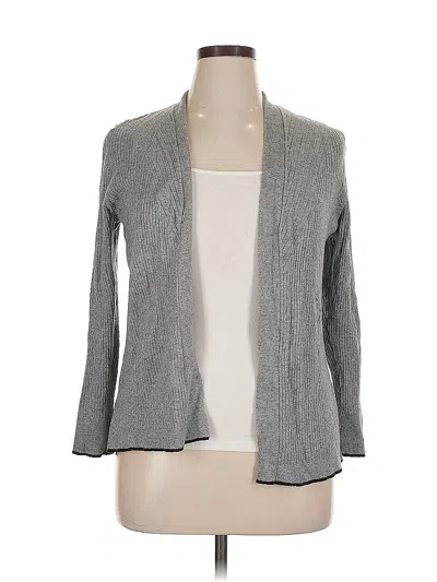Pre-owned 89th & Madison Cardigan Sweater In Gray