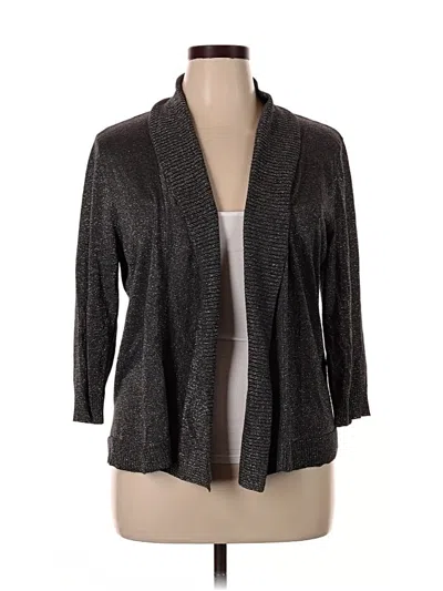 Pre-owned 89th & Madison Cardigan Sweater In Gray