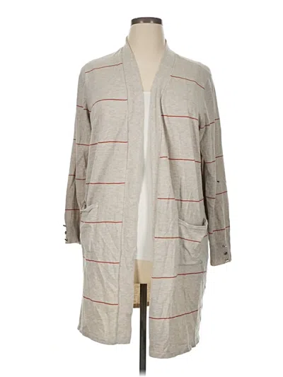 Pre-owned 89th & Madison Cardigan Sweater In Gray