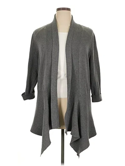 Pre-owned 89th & Madison Cardigan Sweater In Gray