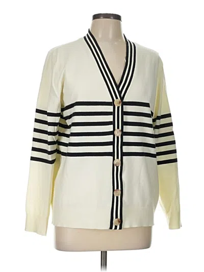 Pre-owned 89th & Madison Cardigan Sweater In Ivory