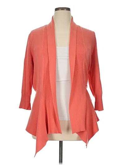 Pre-owned 89th & Madison Cardigan Sweater In Orange
