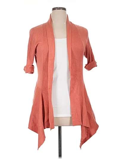 Pre-owned 89th & Madison Cardigan Sweater In Orange