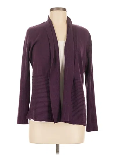 Pre-owned 89th & Madison Cardigan Sweater In Purple