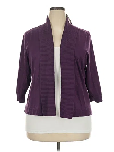 89th & Madison Cardigan Sweater In Purple