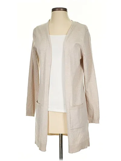 Pre-owned 89th & Madison Cardigan Sweater In Tan