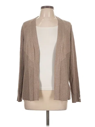 Pre-owned 89th & Madison Cardigan Sweater In Tan