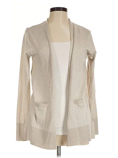 Pre-owned 89th & Madison Cardigan Sweater In Tan