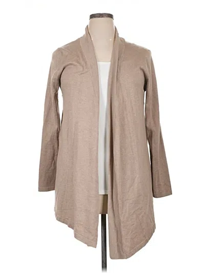 Pre-owned 89th & Madison Cardigan Sweater In Tan