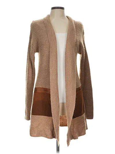 Pre-owned 89th & Madison Cardigan Sweater In Tan
