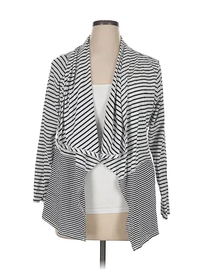 Pre-owned 89th & Madison Cardigan Sweater In White