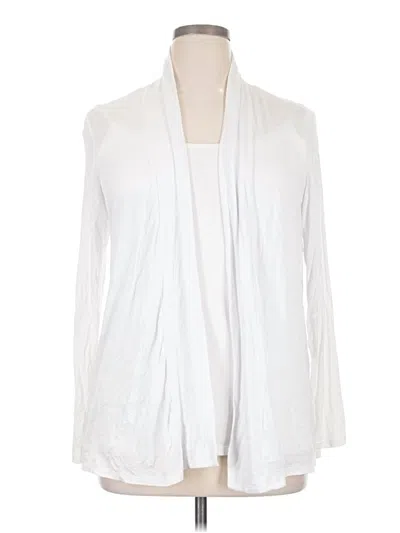 Pre-owned 89th & Madison Cardigan Sweater In White
