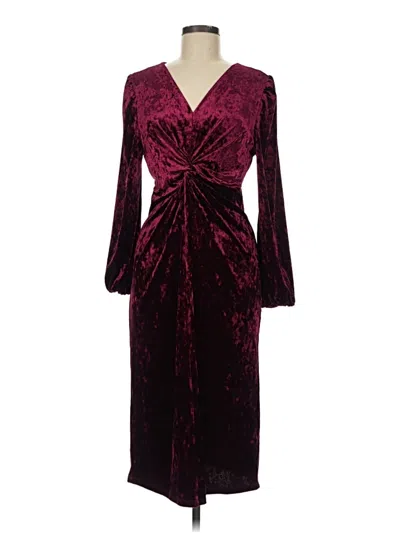 Pre-owned 89th & Madison Cocktail Dress In Burgundy