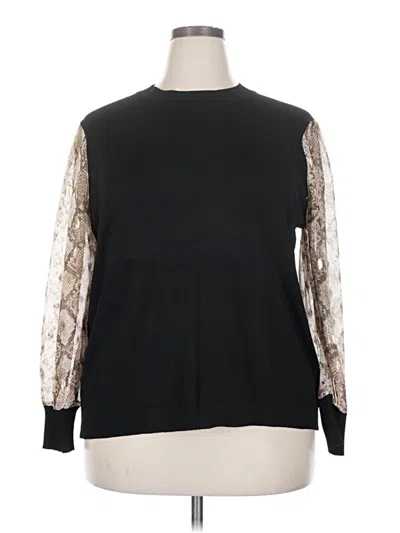 Pre-owned 89th & Madison Pullover Sweater In Black