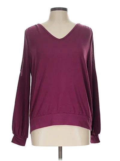 Pre-owned 89th & Madison Pullover Sweater In Burgundy