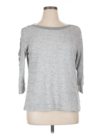Pre-owned 89th & Madison Pullover Sweater In Gray