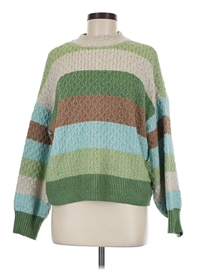 Pre-owned 89th & Madison Pullover Sweater In Green