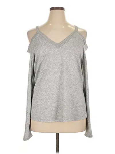 Pre-owned 89th & Madison Pullover Sweater In Silver