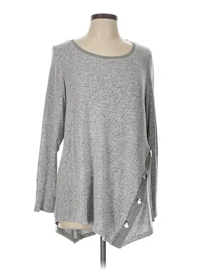 Pre-owned 89th & Madison Pullover Sweater In Silver