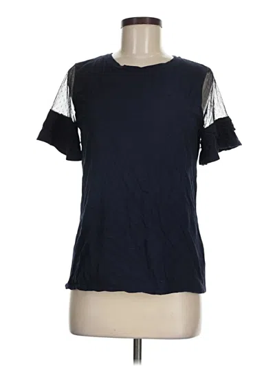 Pre-owned 89th & Madison Short Sleeve Top Blue Crew Neck Tops