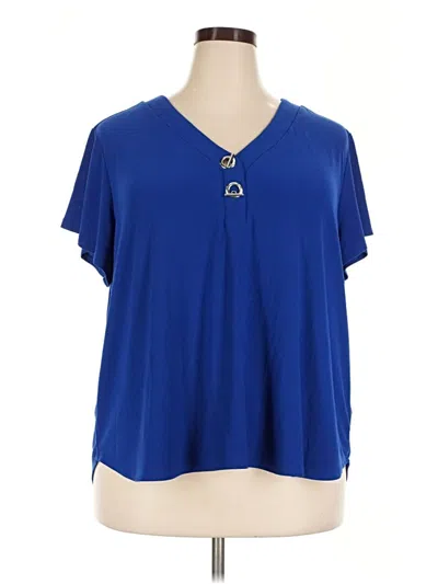 Pre-owned 89th & Madison Short Sleeve T-shirt In Blue