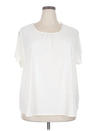 Pre-owned 89th & Madison Short Sleeve T-shirt In Ivory
