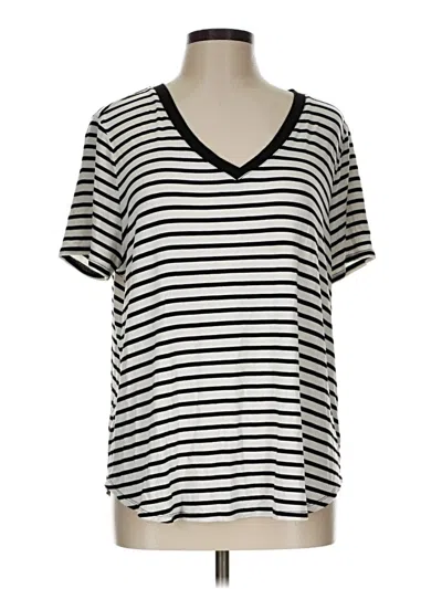 Pre-owned 89th & Madison Short Sleeve T-shirt In Ivory