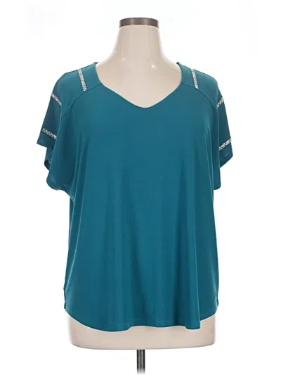 Pre-owned 89th & Madison Short Sleeve T-shirt In Teal