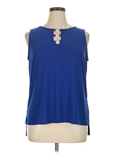 Pre-owned 89th & Madison Sleeveless Blouse In Blue
