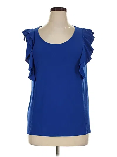 Pre-owned 89th & Madison Sleeveless Blouse In Blue