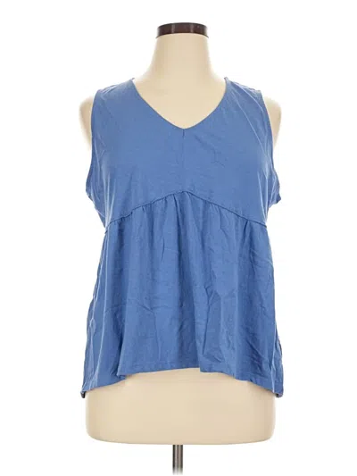 Pre-owned 89th & Madison Sleeveless Blouse In Blue