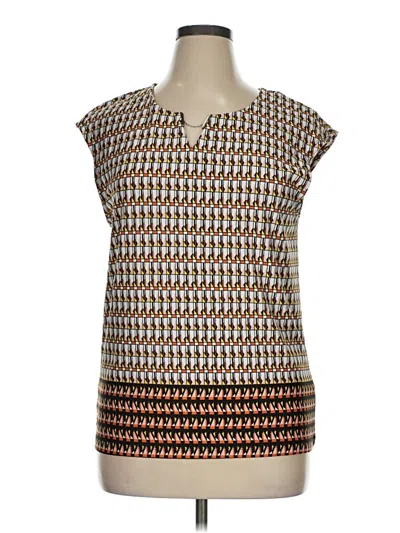 Pre-owned 89th & Madison Sleeveless Blouse In Brown