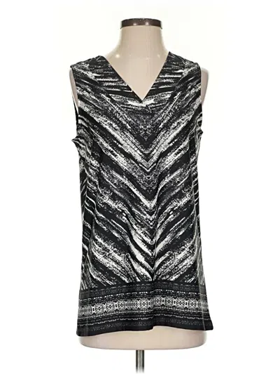 Pre-owned 89th & Madison Sleeveless Blouse In Silver