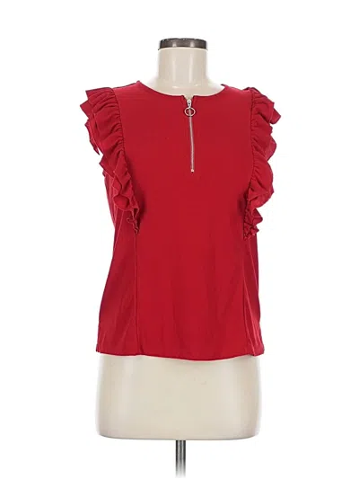 Pre-owned 89th & Madison Sleeveless T-shirt In Red