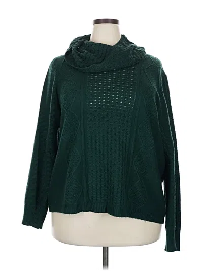Pre-owned 89th & Madison Turtleneck Sweater In Green