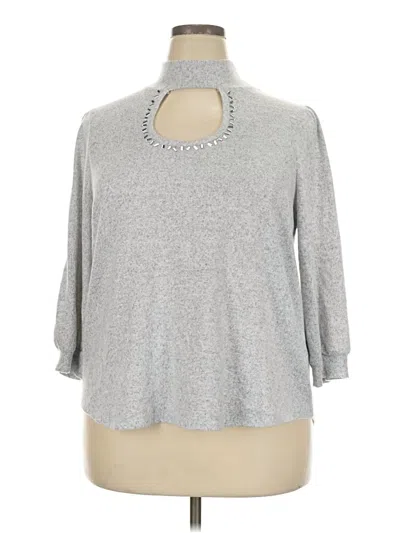 Pre-owned 89th & Madison Turtleneck Sweater In Silver