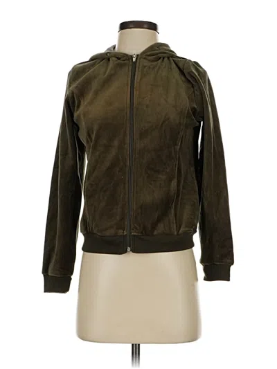 Pre-owned 89th & Madison Zip Up Hoodie In Green