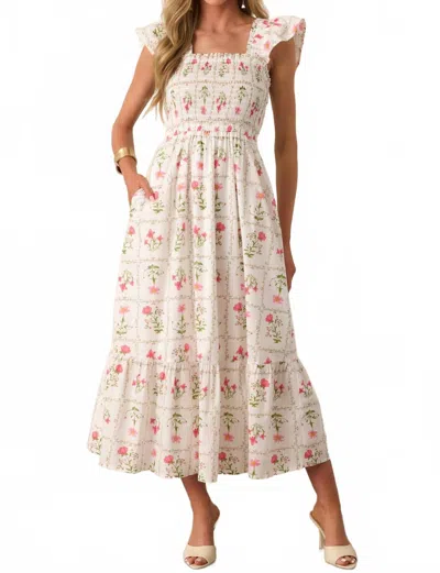 8apart Aileen Floral Maxi Dress In White