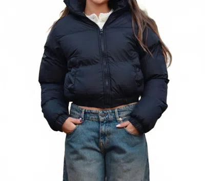 8apart Junior Women's Rowan Puffer Jacket In Black In Blue