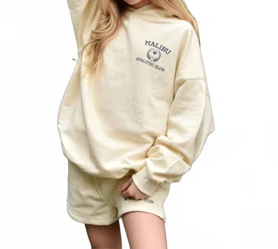 8apart Malibu Athletic Club Hoodie In Ivory In Neutral