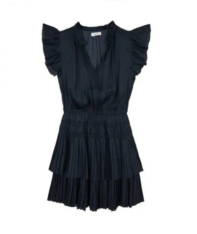 8apart Women Azalea Ruffle Tie Dress In Navy In Blue