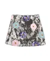 8apart Women's Dahlia Floral Sequin Mini Skirt In Silver In Silver