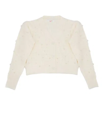 8apart Women Della Pearl Cardigan In Ivory In White