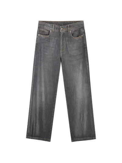 8pm Aiko Cropped Jeans In Gray