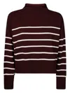 8pm Anne Horizontal-striped Knitwear In Brown