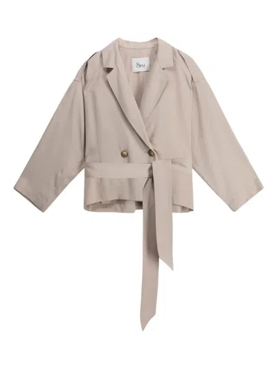 8pm Belted Jacket In Neutrals