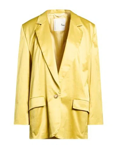 8pm Conscious Woman Blazer Mustard Size L Cotton, Polyester, Elastane In Yellow