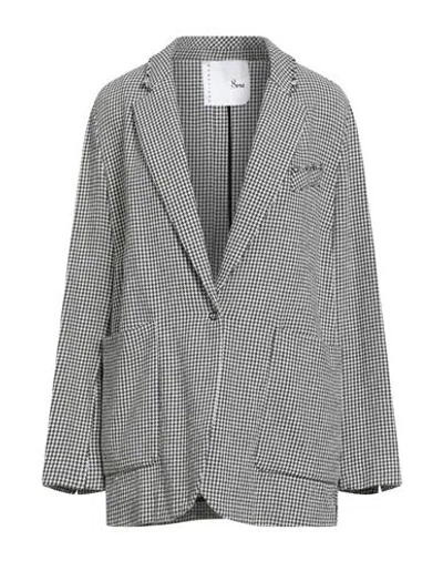 8pm Conscious Woman Blazer White Size M Recycled Cotton, Cotton, Acrylic In Multi