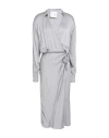 8pm Conscious Woman Midi Dress Grey Size S Ecovero Viscose, Viscose In Gray