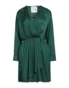 8pm Conscious Woman Mini Dress Dark Green Size M Ecovero Viscose, Viscose In Green